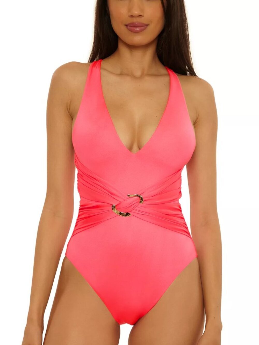 NWT Trina Turk Women's Monaco Wrap One Piece Swimsuit 4